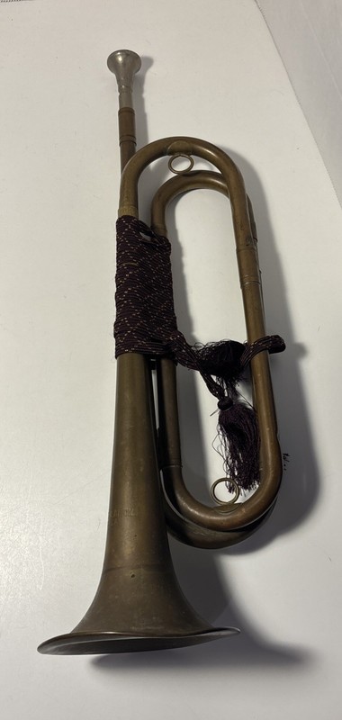 WWI? Era US Regulation Bugle Unmarked For Maker Mouthpiece Is Marked Rexcraft