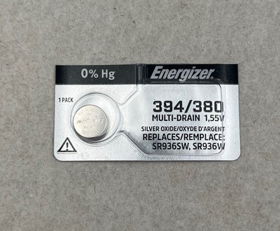 1 Energizer 394 SR936SW Silver Oxide 1.55V Multi-Drain Coin Cell Batteries