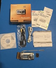 Excellent Canon PowerShot A470 7.1MP 3.4x Zoom Digital Camera Blue Bundle