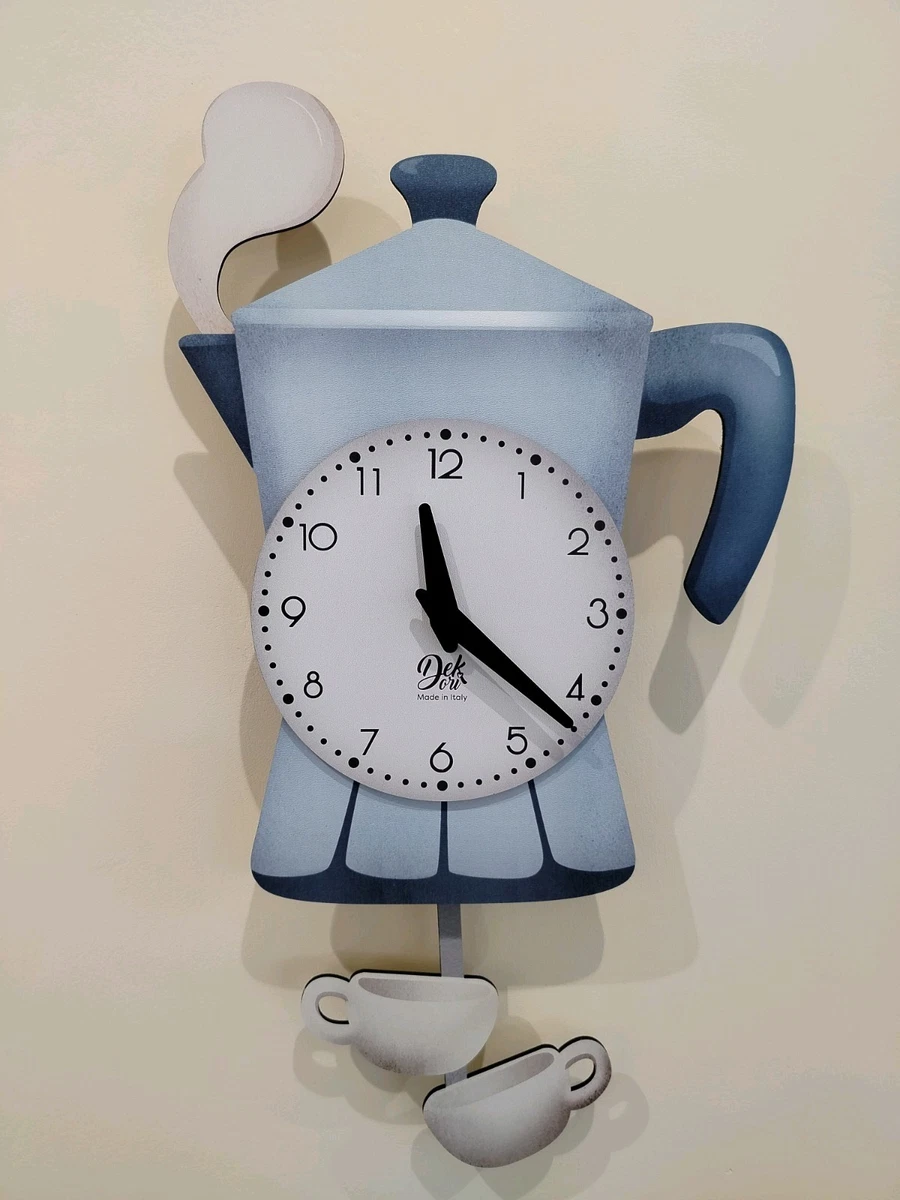 TG. 34x3.3x34 cm) technoline WT 1013 Orologio da Parete, Caffettiera