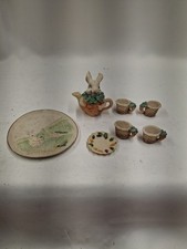 Vintage Miniature Resin Easter / Bunny Tea Set Decorative