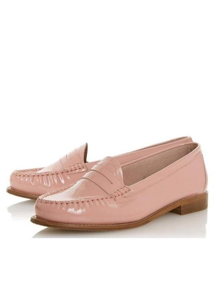 Women Dune London Loafers Pink Leather 39