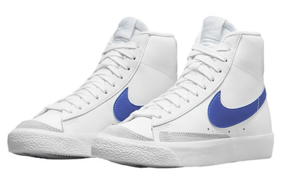 Nike Blazer Mid 77 GS White / Game Royal Unisex Sneaker UK 4,5 EU 37,5 US 5Y