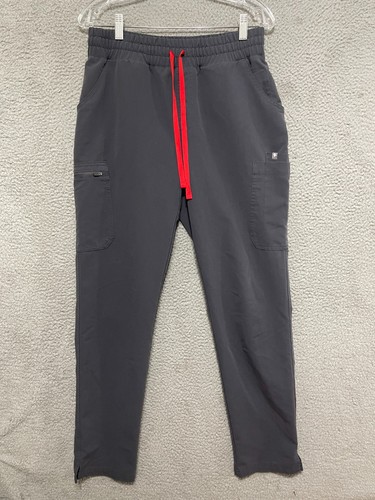 Figs Pants Women's Medium Tall Gray Scrub Bottoms Yola Medical Nurse W20SW2031T