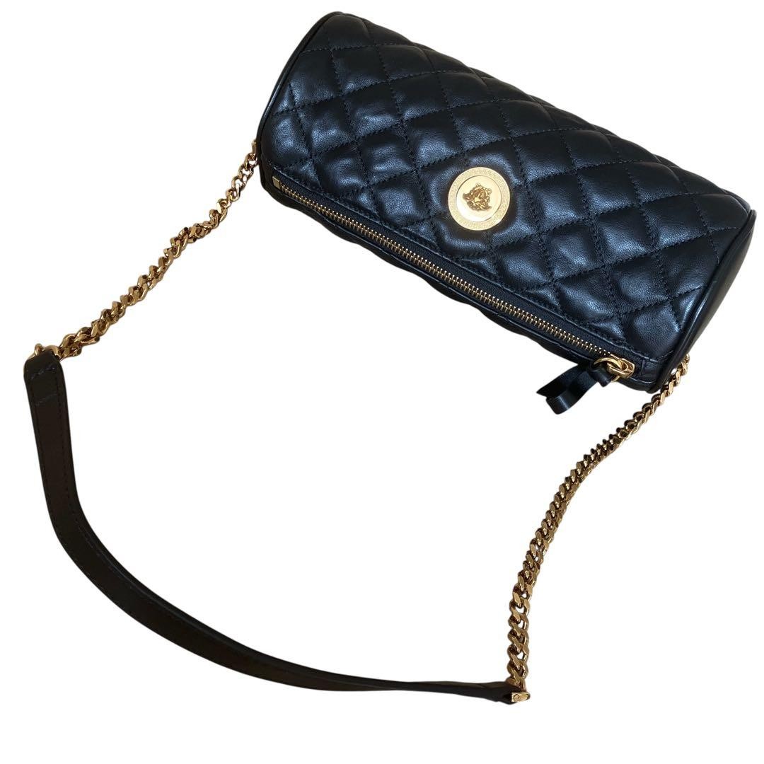 Versace Medusa Leather Shoulder Bag Black Authentic Used thumbnail 10