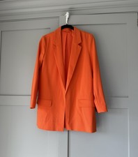 Image of Allsaints vivid Orange Aleida Blazer. Size 8, RRP £149