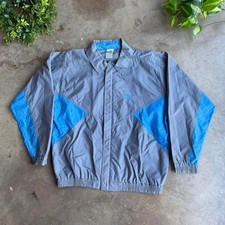 Vintage 80s Puma blue windbreaker jacket Men's Size Medium