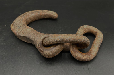 Antique Primitive Heavy Metal Hand Forged Large Hook, 6 1/2''