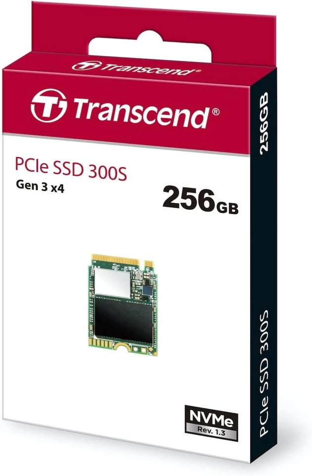 Transcend MTE300S 256GB NVMe PCIe Gen3 x4 M.2 2230 Internal Solid State Drive (S - Image 3 of 4