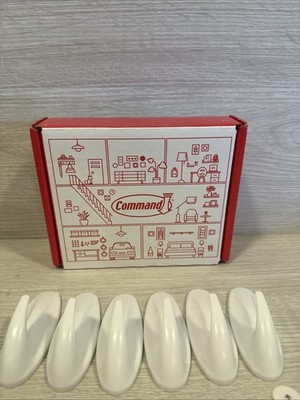 Command Designer Haken mittel weiß 6er Pack Haken & 9 selbstklebende Streifen