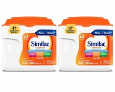 2 Tubs Similac Sensitive Infant Formula Powder, 20.1 oz Exp 2027-2028