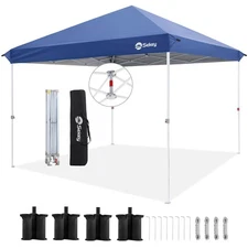 10x10 Pop Up Canopy with One Push Setup-Easy Up Canopy with 99% UV Blocking -...