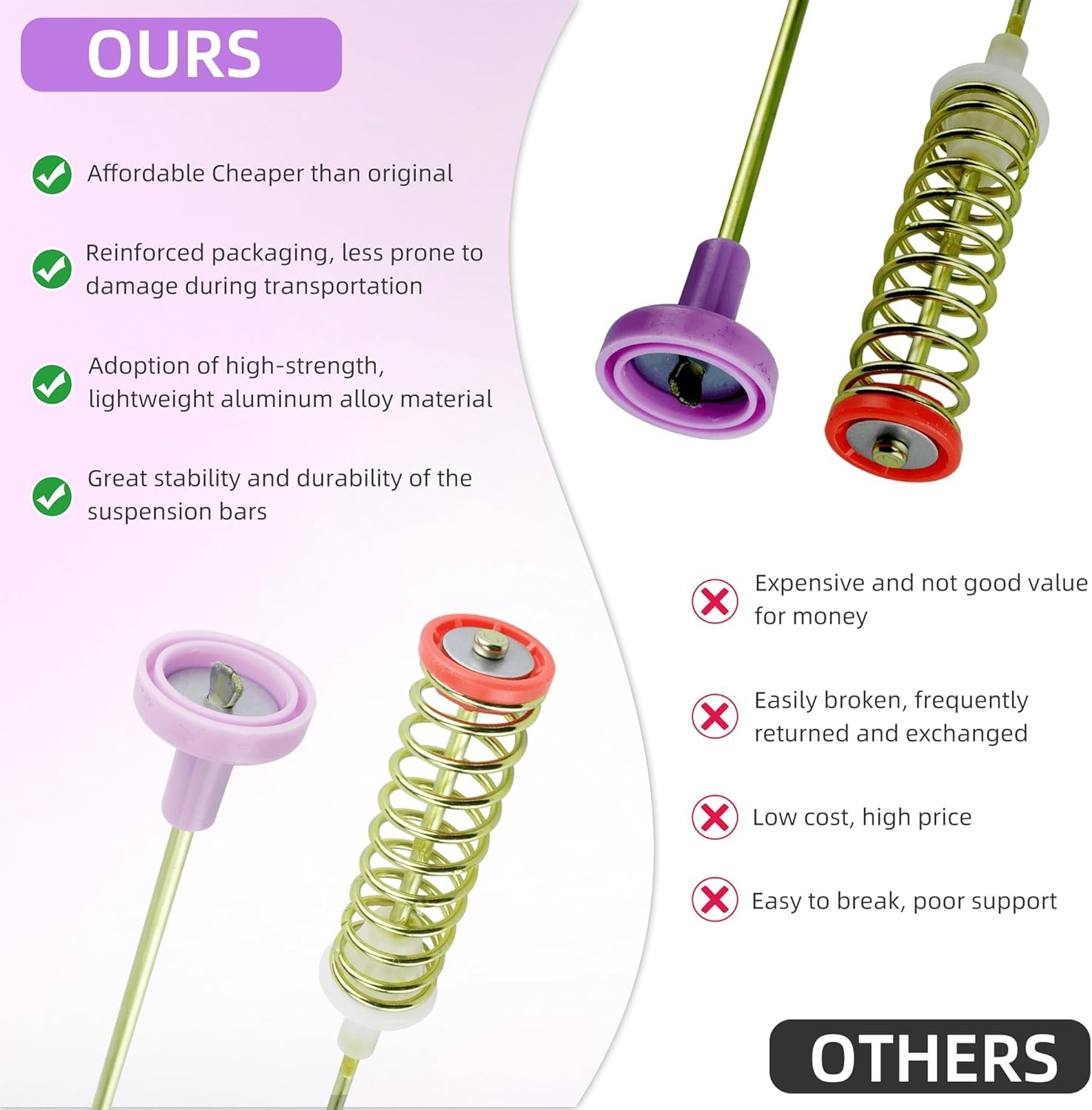 WA45T3200AW/A4 WA45N3050AW/A4 WA45T3400AP/A4 Washer Suspension Rods DC97-16350T 