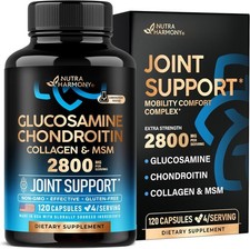 Glucosamine  Chondroitin  MSM  Collagen - 2800 mg Joint Support Supplement -