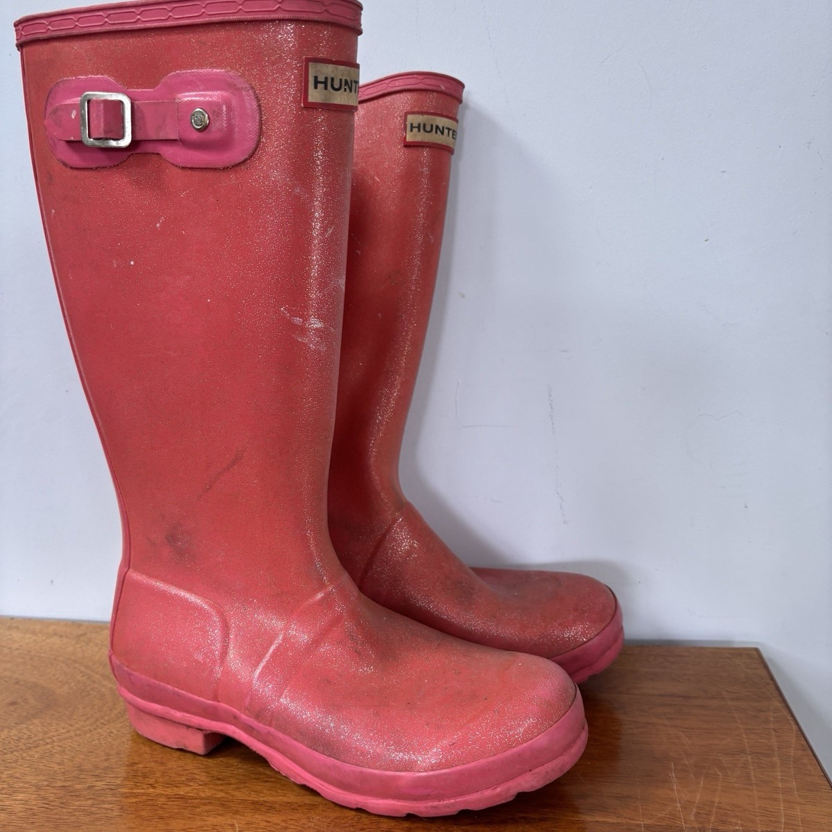 HOT Rain Boots Pink Hunter Wellies Size Hunter Wellies Size UK
