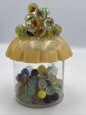 Custom Marble Container With Multicolored Marbles