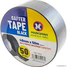 Duct Gaffer Heavy Duty Waterproof Cloth Tape 48mm x 50m Silver 0.11 per metre