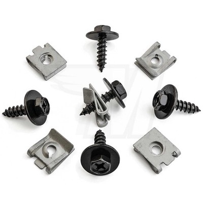 15x Set Sechskant Kreuzschlitz Schraube + Metall Klammer Halterung für BMW 5 E61