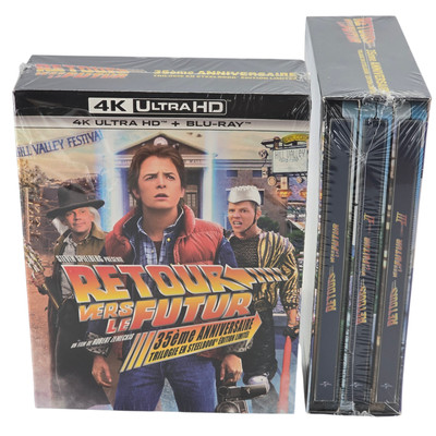 Zurück IN Die Zukunft Trilogie 4K Blu-Ray Steelbook 35ème Geburtstag Zone 2