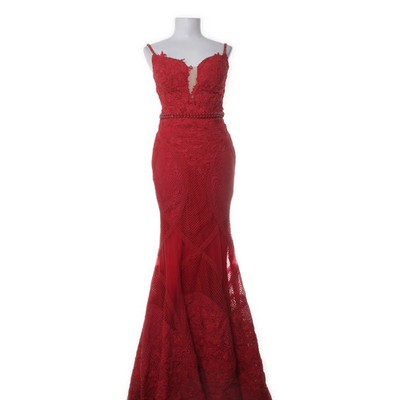 Mac Duggal, Abendkleid, Größe: S, Rot, Polyester, Spitze, Damen #MIL