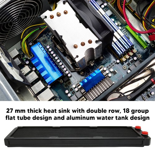 Water Cooling Radiator G1/4 Threaded 18 Row Tube DIY Liquid Cooling System 27 CB - Afbeelding 8 van 22