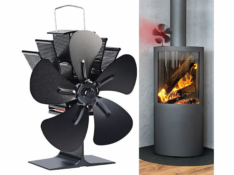 Ventilateur thermoélectrique pour poêle 5 pales autonome et silencieux