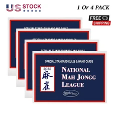 🔥NEWEST 2025 National Mah Jongg League L Size Card With Official Standard Rules