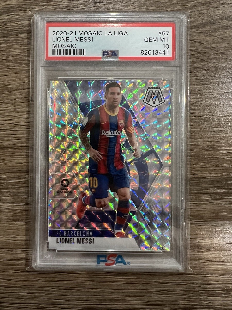 2020-21 Mosaic La Liga Lionel Messi PSA 10 Gem Mint #57