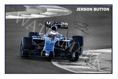Jenson Button signed 12x18 inch photograph poster- Top Quality | eBay ...