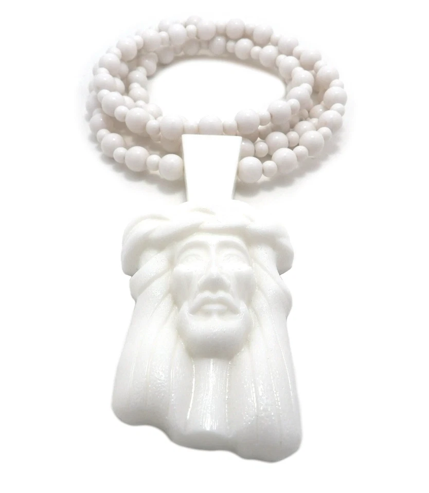 Nuevo Collar Colgante Pieza Jesús Homaica Blanco* Foto 3 de 4