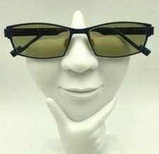 Vintage UK London Balham M02 Blue Rectangle Sunglasses Korea FRAMES ONLY