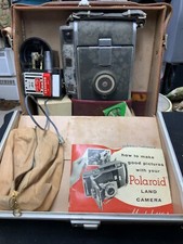 Vintage Polaroid Land Camera Model 110A W/Case and accessories Not Tested