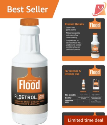 Washable 1 Qt Clear Paint Additive for Smooth Finishing & Mildew Resistance