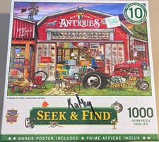 Master Pieces SEEK FIND Antiques For Sale 1000 Piece Jigsaw Puzzle Poster