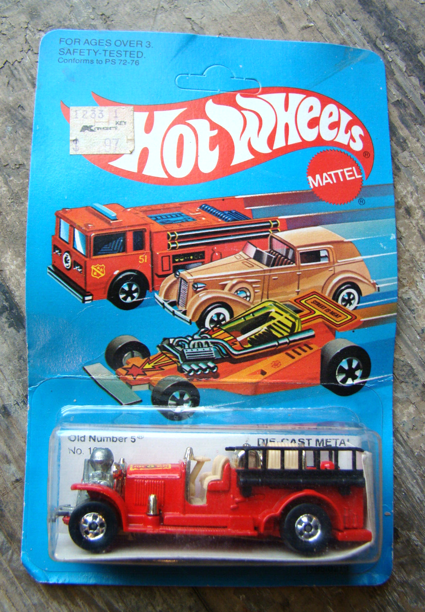 Hot Wheels ~c1982 Mattel~ Old Number 5 (No. 1695) Fire Engine