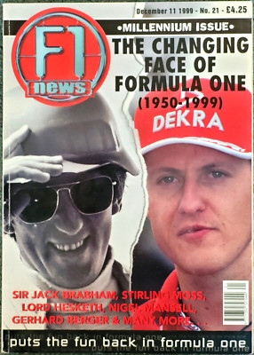 F1 News magazine December 1999. Millennium Issue. Changing face of F1, 1950-1999
