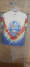 Junk Food Grateful Dead Graphic T-Shirt, Tiedye, Small 1985 80s Tour Dates Htf