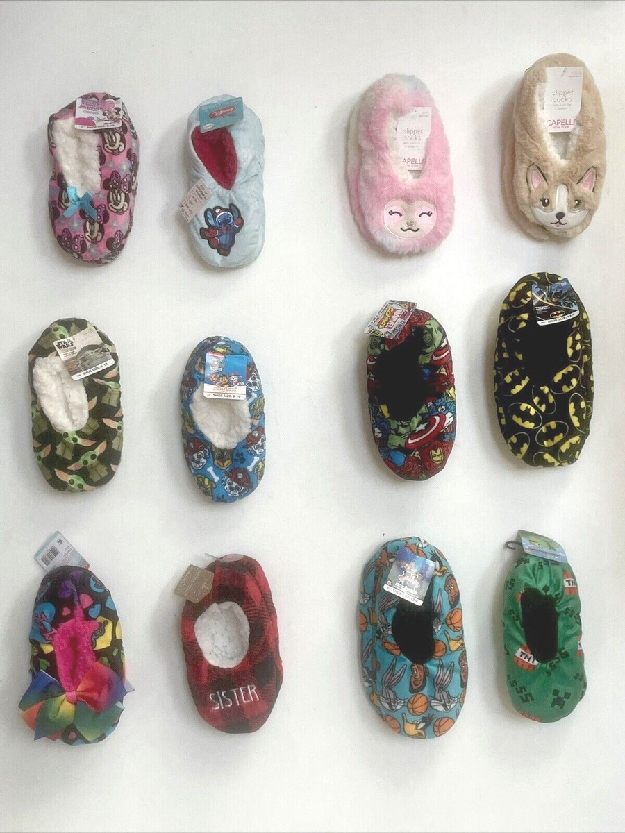 Disney, Paw Patrol, Superhero Kids Slipper Socks w/Grippers Sz 3T-4T Sz  13-4