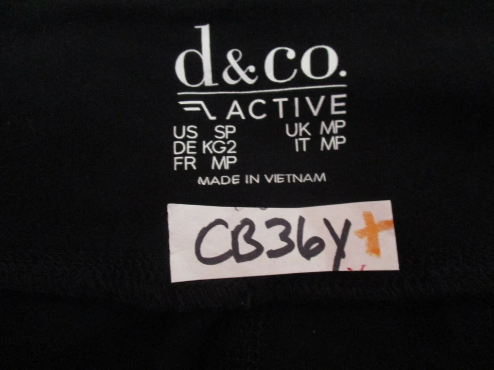 New Denim & Co. Leggings al Tobillo Activos Pantalones Negro Tejido Talla PS Elastizados Mujer CB36Y Foto 4 de 4