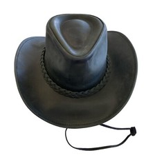 Real Leather Hat Western Cowboy/ cowgirl style leather Hat
