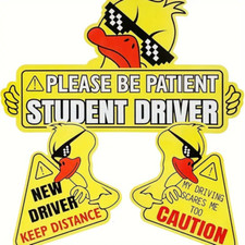 Funny Student Driver Stickers Set - Duck Safety Decals - Car Decoration - Vinyl