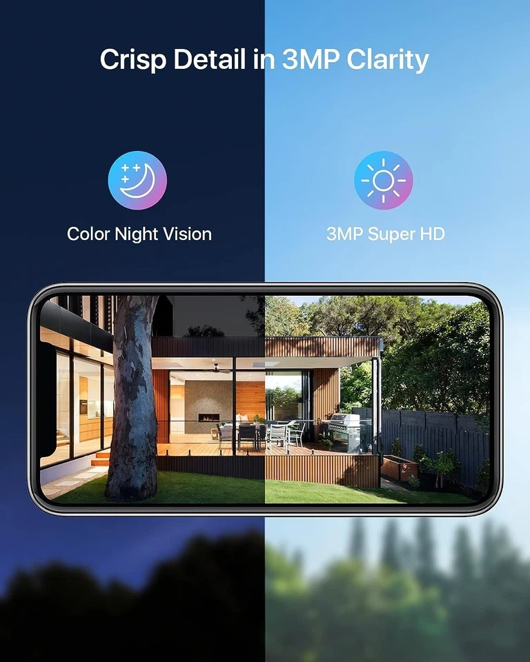 8 Camaras De Seguridad Wifi Exterior 1080P Inalambrica Con Vision Nocturna Video - Image 2 of 4