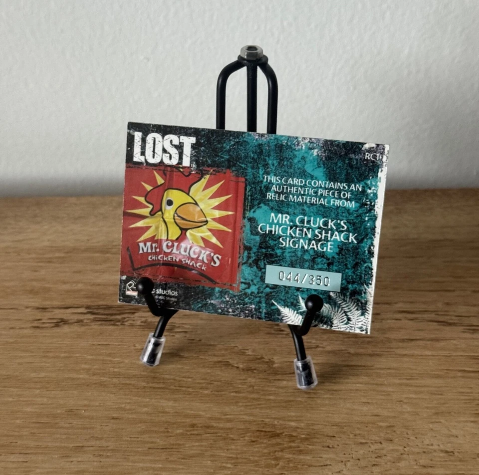 LOST Relics Prop Relic Material Card RC1 Mr. Cluck's Chicken Shack Sign #41/350 - Image 3 of 4