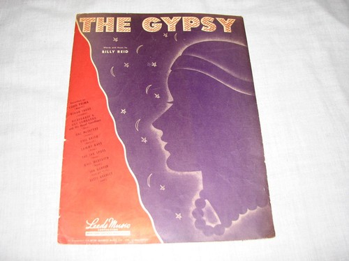 Sheet Music vintage The Gypsy Billy Reid Lyric Dinah Shore Sammy Kaye Jan Garber