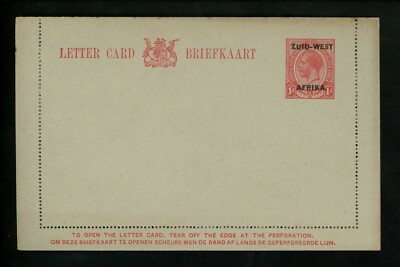 Postal Stationery H&G #A2 South West Africa postal lettercard 1923 ...