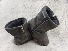 BEARPAW Emma Gray Suede Toddler Boots Kids Size US 11