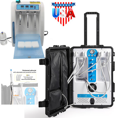 Dental Mobile Delivery Unit System Oil Free Air Compressor 4Hole /Oiling Machine