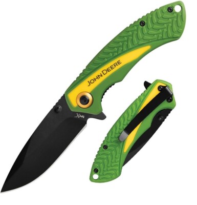 Case XX John Deere TecX Folding Knife 3.25'' Stainless Steel Blade Nylon Handle