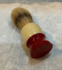 Vintage Ever-Ready "C40" Shaving Brush Red Beige Handle