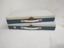 Slide Cases File Sorter Smith Victor Numbered Slide Metal SET of 2 VINTAGE
